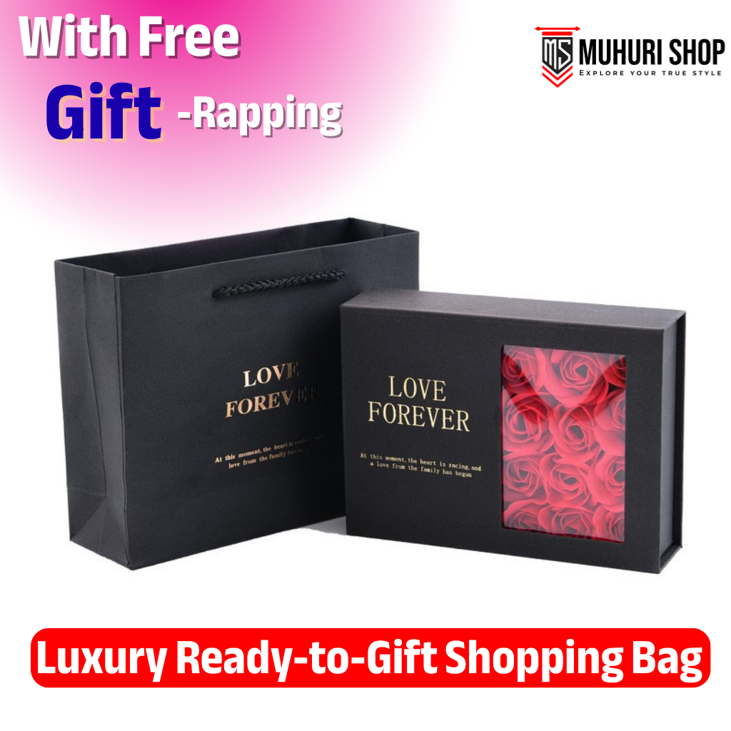 💝Wish Pearl Necklace Gift Box with 12 soap Rose🎁