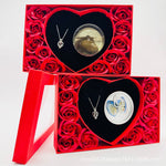 💝Love Pearl Necklace Gift Box with 12 soap Rose🎁
