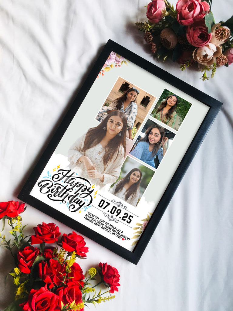 🌸 প্রিমিয়াম কাস্টমাইজড ফটো ফ্রেম  জন্মদিন ও অ্যানিভার্সারি গিফট 🌸