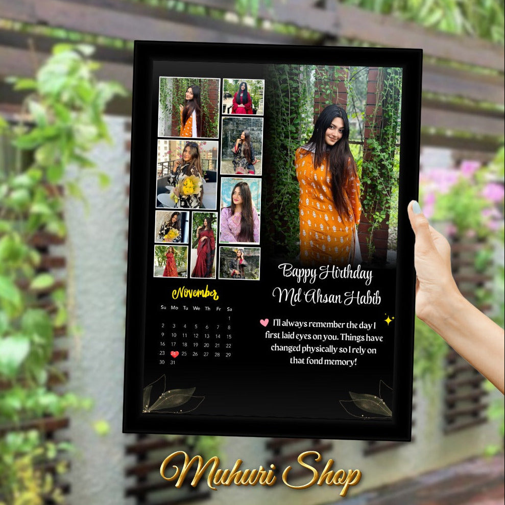 🌸 প্রিমিয়াম কাস্টমাইজড ফটো ফ্রেম  জন্মদিন ও অ্যানিভার্সারি গিফট 🌸