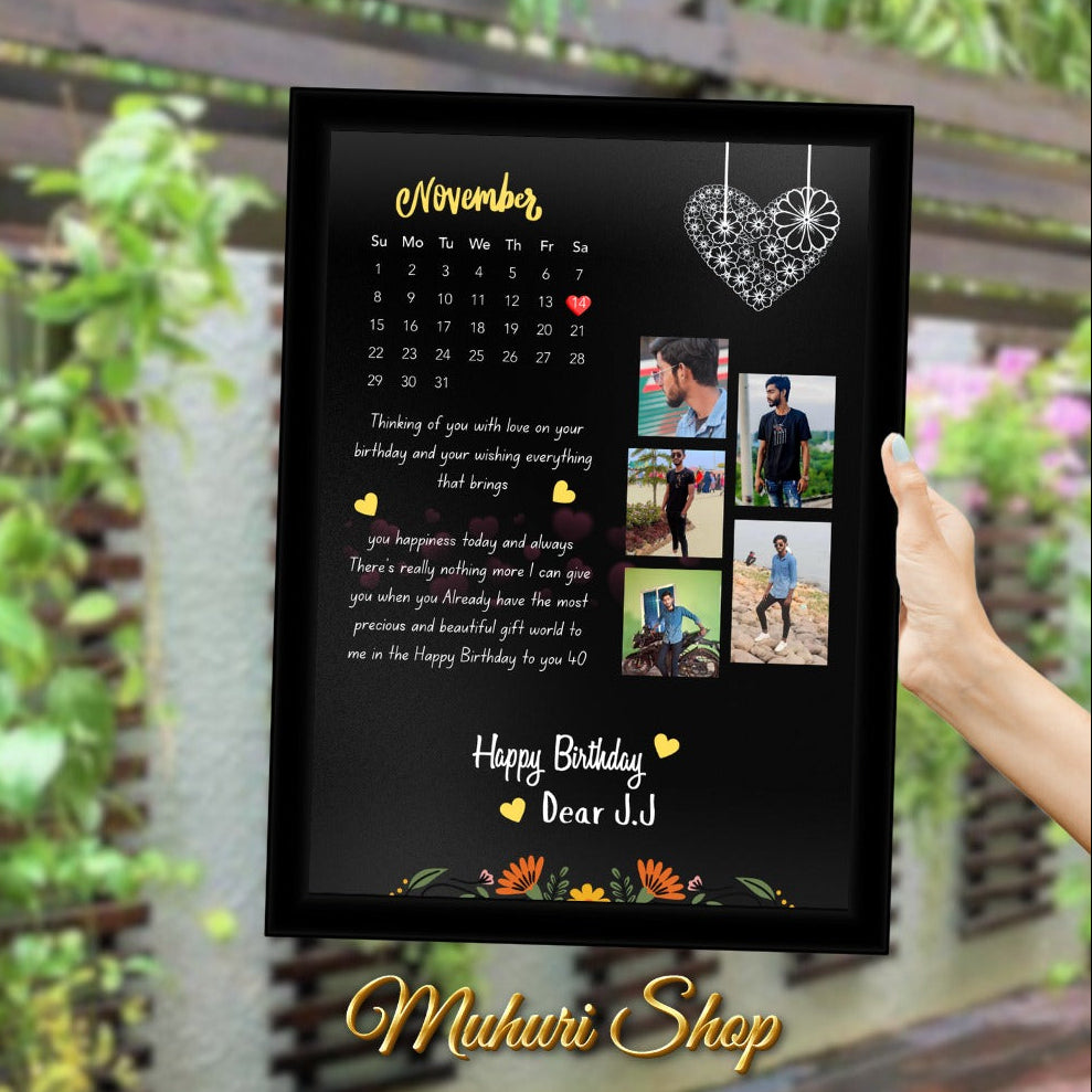 🌸 প্রিমিয়াম কাস্টমাইজড ফটো ফ্রেম  জন্মদিন ও অ্যানিভার্সারি গিফট 🌸