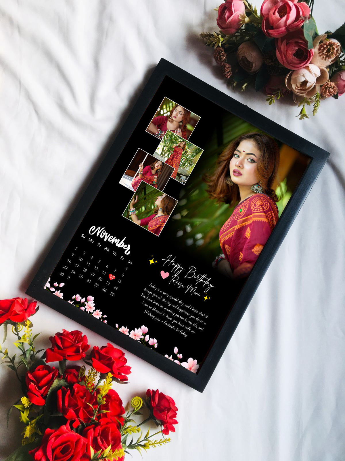 🌸 প্রিমিয়াম কাস্টমাইজড ফটো ফ্রেম  জন্মদিন ও অ্যানিভার্সারি গিফট 🌸