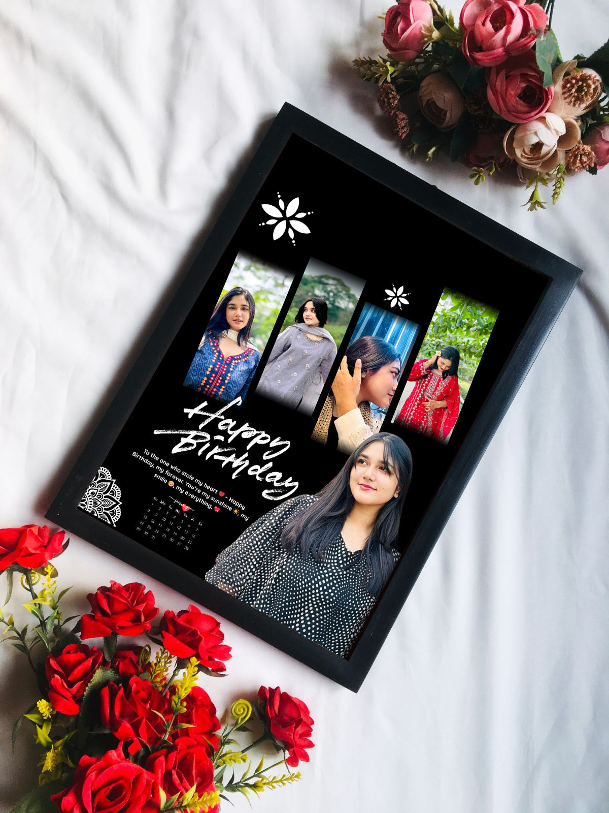 🌸 প্রিমিয়াম কাস্টমাইজড ফটো ফ্রেম  জন্মদিন ও অ্যানিভার্সারি গিফট 🌸