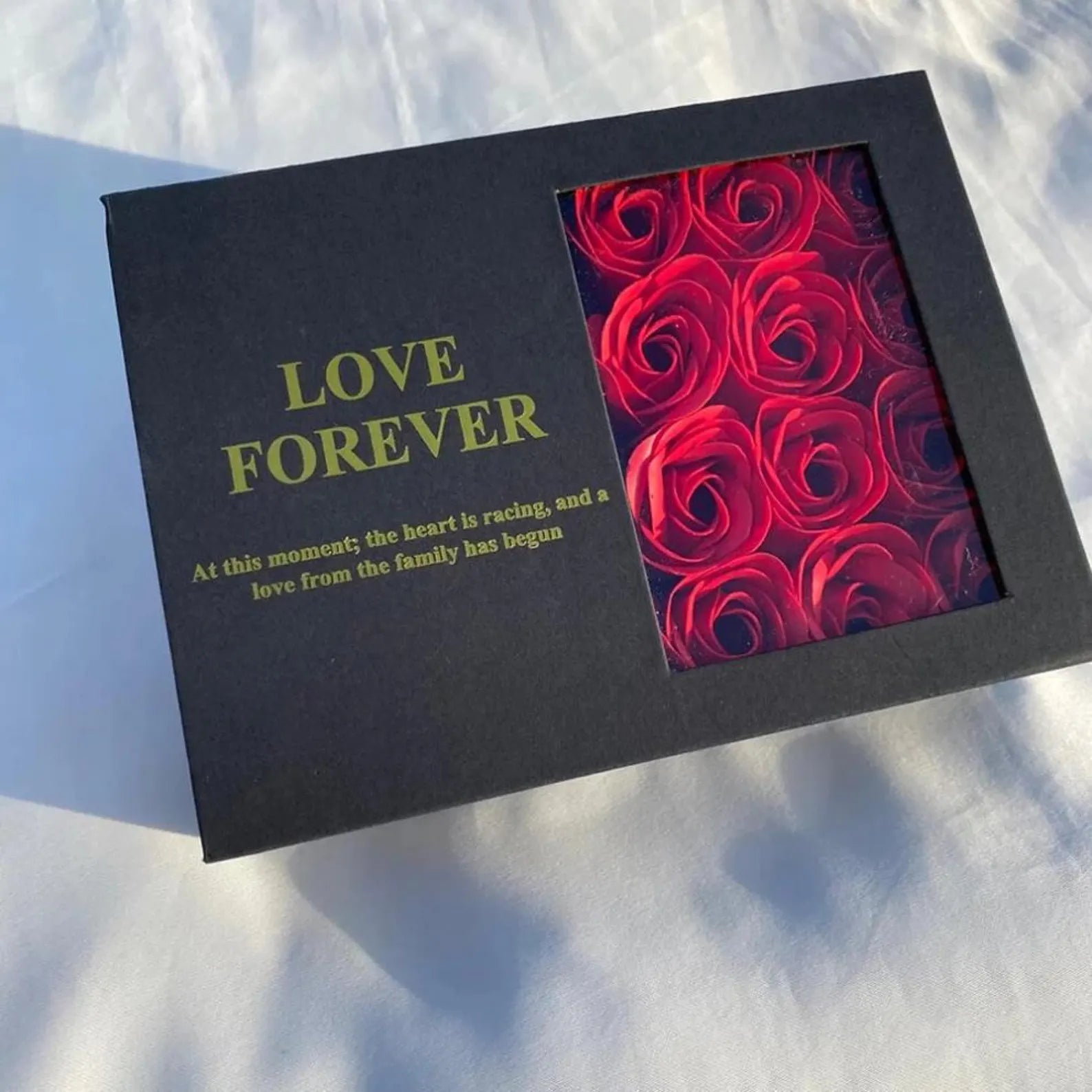 💝Wish Pearl Necklace Gift Box with 12 soap Rose🎁