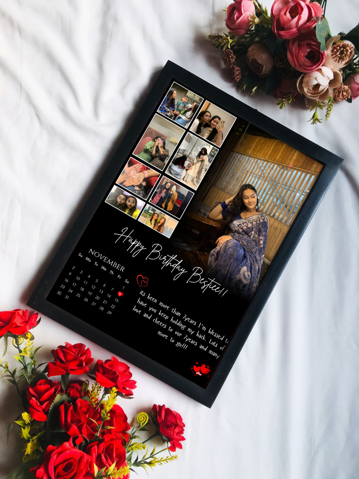 🌸 প্রিমিয়াম কাস্টমাইজড ফটো ফ্রেম  জন্মদিন ও অ্যানিভার্সারি গিফট 🌸